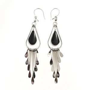 Handmade Black Onyx Peruvian Earrings